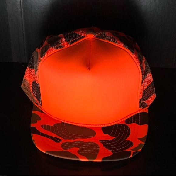 NWOT Orange Mesh Camo Hunter Safety Hat - Picture 6 of 7